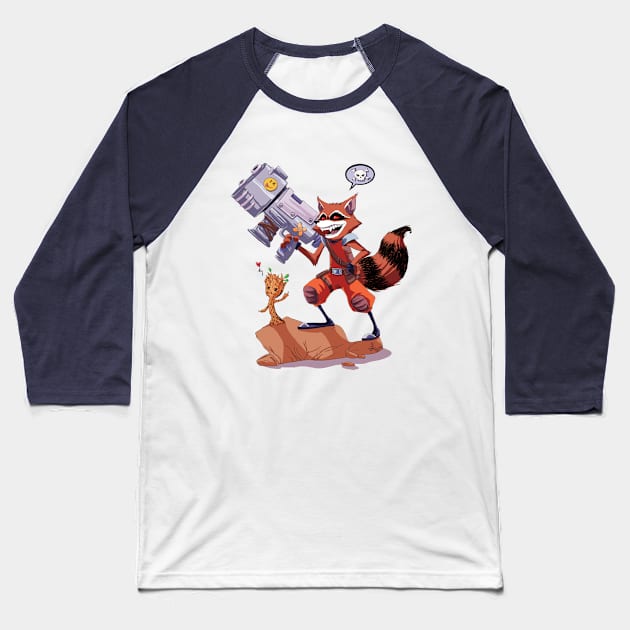 Bad raccoon Baseball T-Shirt by LadyCerbero